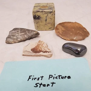 Collection of Connemara Marble, Petrified Wood, Hematite Stone & Other Stones - Picture 1 of 10