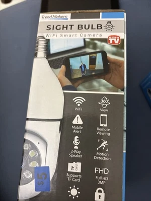 Trend Makers Sight Bulb WiFi Smart Camera White New in Box - Image 1 of 4