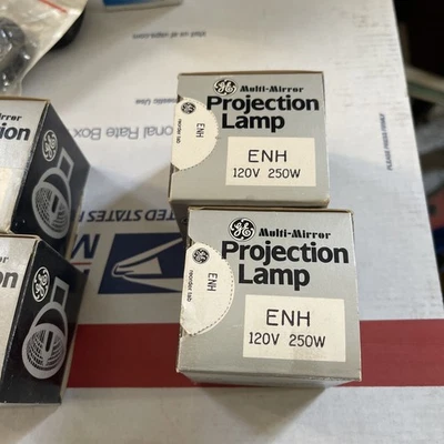 ENH "2-pack" projector lamp projection light bulb 120v 250w, G.E. brand - Image 1 of 2