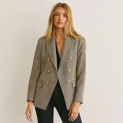 Zara Houndstooth Oversized Blazer M | Viral Double Breasted Old Money Jacket - Image 1 of 4