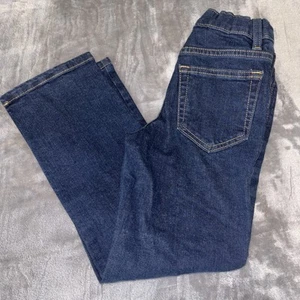 Jumping Beans Boys Size 6 Dark Blue Straight Jeans Adjustable Waist EUC - Picture 1 of 18