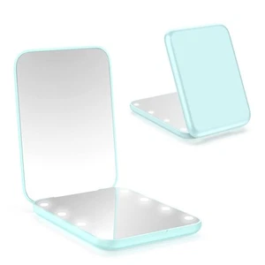 Small Mirror with Lights,LED Compact Makeup Mirror,1x/3x Mini Travel Mirror w... - Picture 1 of 9