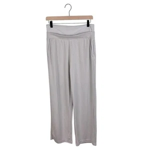 Athleta Seasoft Pants Size Medium Abalone Grey High Rise Straight Leg Yoga - Picture 1 of 8