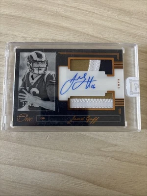 2018 Panini One - Dual Patch Autographs Jared Goff #154 Bronze /25 (AU, MEM) - Image 1 of 3
