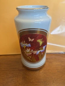 Vintage japanische Chokin Vase - The Art of Chokin 24K Goldrand Schmetterling Floral - Bild 1 von 7