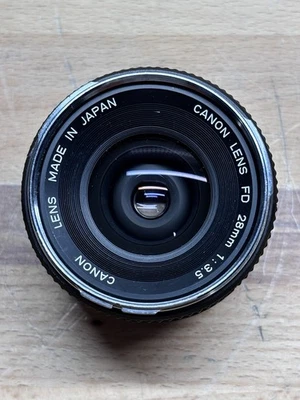 Very Nice RARE "O" Canon FD 28mm f3.5 Wide Angle MF Prime Lens From JAPAN - Image 1 of 4