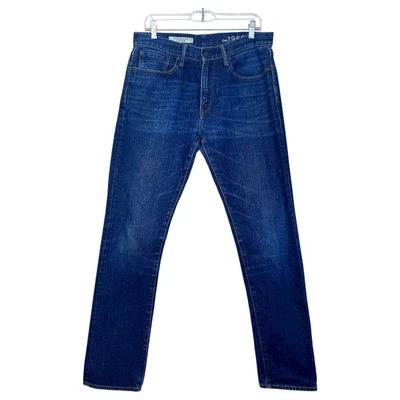 Gap Jeans Standard Taper Mens 32x33 Straight Medium Wash Cotton Stretch 2014 - Image 1 of 4