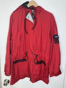 Vintage FOG By London Fog Womens Red Parka Rain Jacket Size Large - Picture 1 of 7