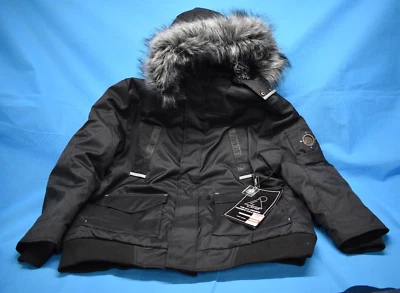NUEVO CON ETIQUETAS NUEVO Abrigo Parka Peso Pesado Awand Land Capucha Piel Sintética Negro 4XL PARA HOMBRES Foto 1 de 4