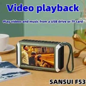 SANSUI F53 4.3 pulgadas Pantalla LED Radio Inalámbrico Bluetooth Altavoz Portátil FM Rad - Imagen 1 de 9