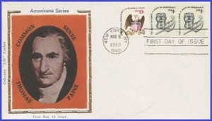 USA5 #1811 U/A COLORANO SILK FDC STR2 calamaio e penna - Foto 1 di 1