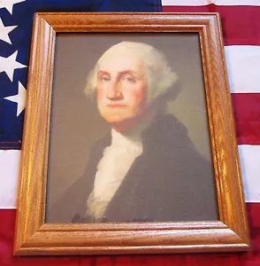 Gerahmtes Gemälde, Porträt von George Washington auf Leinwand, Rembrandt Peale - Bild 1 von 2