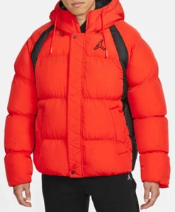 Jordan Essentials Men's Puffer Jacket DA9806-673 Size L Orange / Black New - Picture 1 of 7