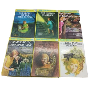 Vintage Nancy Drew Book Lot Hardcover #1 2 6 10 17 18 Shiny Covers 1990s-2000s - Imagen 1 de 14