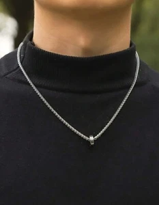 collana Con Ciondolo In Acciaio Inossidabile Uomo Regalo Look Decorazione 53cm - Imagen 1 de 3