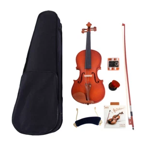 Glarry 4/4 Maple Natural Violin Fiddle + Case+ Bow+ Shoulder Rest +Tuner+ Rosin - Picture 1 of 12