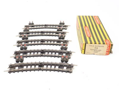 Trix Express H0 719 Gleismaterial 5x Trenngleis gebogen Pappschwellen 24 Grad R1 - Bild 1 von 2