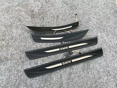 DOOR SILL SILLS SCUFF PLATE SET LIGHTED BMW F10 550I 528I 535I M5 (11-16) OEM - Image 1 of 4