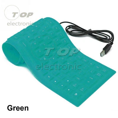 Portable 85Key Keyboard Silicone Waterproof Soft Flexible Foldable for Laptop PC - Image 1 of 4