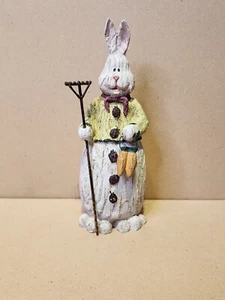 Wang's International Wooden Hand Carved Easter Bunny Rabbit Figurine 9.5" - Picture 1 of 15