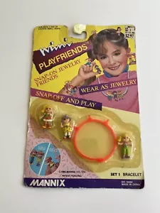 Vintage 1989 Mannix Mini Play Friends Snap-on Jewelry Friends Toy Bracelet NOS - Picture 1 of 3