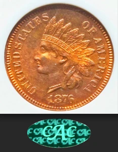 1876 NGC PR64RB CAC $935-CDN Pretty PROOF 1c Centennial Key Indian Cent 75% RED! - Picture 1 of 7