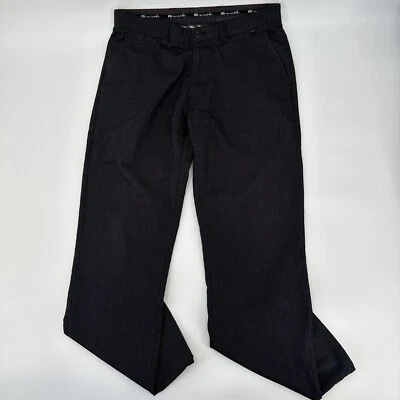 Pantalones chinos de golf Travis Mathew para hombre 34 negros delanteros planos a rayas rayón Foto 1 de 4