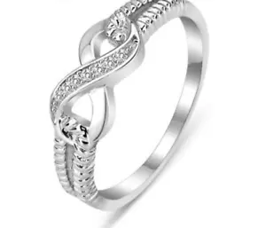 Anillos redondos de Plata de Ley 925 para mujer niña joyería elegante para boda - Picture 1 of 9