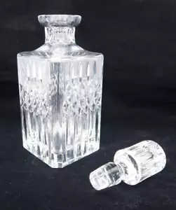 Wedgwood Crystal, Square Spirit Decanter w/ Stopper, 10 1/2" Tall - Picture 1 of 7