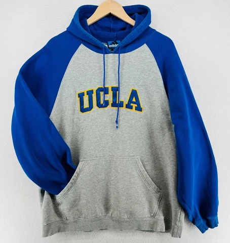 UCLA UNIVERSITY OF CALIFORNIA LA BRUINS ADIDAS Hoodie Sweatshirt Men L Gray Blue Cover