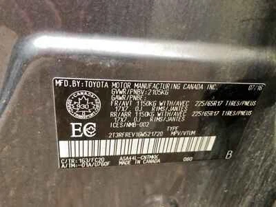 Used Left Quarter Glass fits: 2016 Toyota Rav4 gasoline privacy tint Left Grade Foto 1 de 4