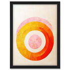 Boho Abstract Pastel Autumn Circles Framed Wall Art Picture Print A3