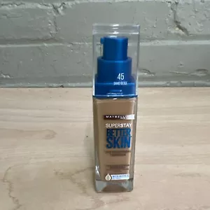 Maybelline New York Super Stay Better Skin Foundation 45 SAND BEIGE - Picture 1 of 2