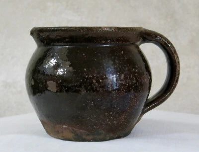 POT TERRE CUITE, ancien pot en terre cuite, confit, pot à graisse, 18eme, 19eme - Photo 1/4