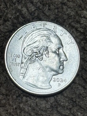 2024 P Quarter With “In Cod We Trust” And Die Chips Around The Medal Of Honor. - Image 1 of 4