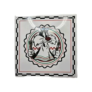 Vintage Warner Brothers Studio Store Sylvester The Cat Tile Trivet Ceramic - Picture 1 of 3