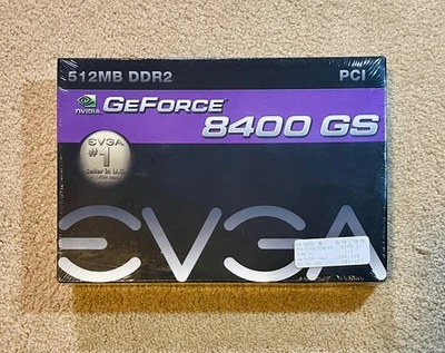 Sealed EVGA Nvidia GeForce 8400GS 512MB DDR2, PCI Graphics Card (512-P1-N724-LR) - Image 1 of 4