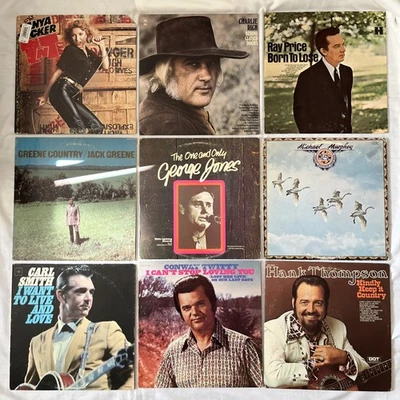 LOT: 9 Classic 70’s American Country LP’s. All in great shape Vintage 12” vg+ - Image 1 of 4
