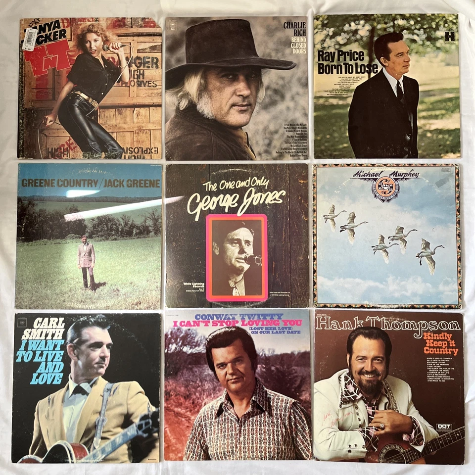 LOT: 9 Classic 70’s American Country LP’s. All in great shape Vintage 12” vg+ - Image 1 of 4