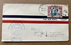 1928 Marion NC Air Mail Cover • Francis Marion Field Dedication • 5¢ Beacon - Picture 1 of 6
