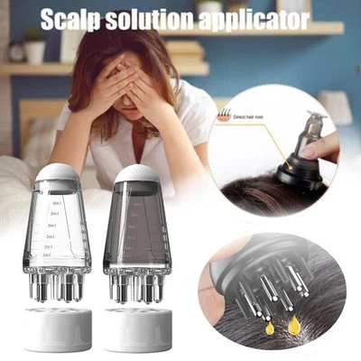1-6ml Kopfhaut-Applikator Flüssigkeit Führen Haarwachstum Kamm Serum Öl Massager - Image 1 of 4