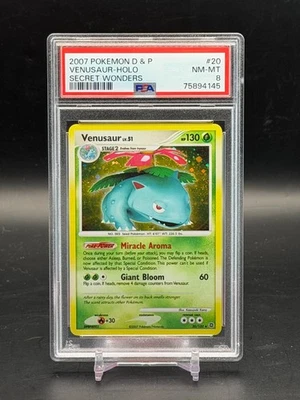 PSA 8 NM/MT Venusaur Secret Wonders Holo Pokemon 20/132 - Image 1 of 2