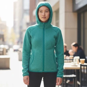Suéter Marmot Norhiem Tejido Polar Chaqueta Para Mujer Med Gorpcore Verde Jaspeado - Imagen 1 de 16
