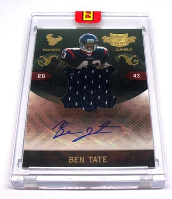 2010 Ben Tate Plates & Patches Gold RPS Rookie Jumbo Signatures Card #14 09/10 - Image 1 of 2