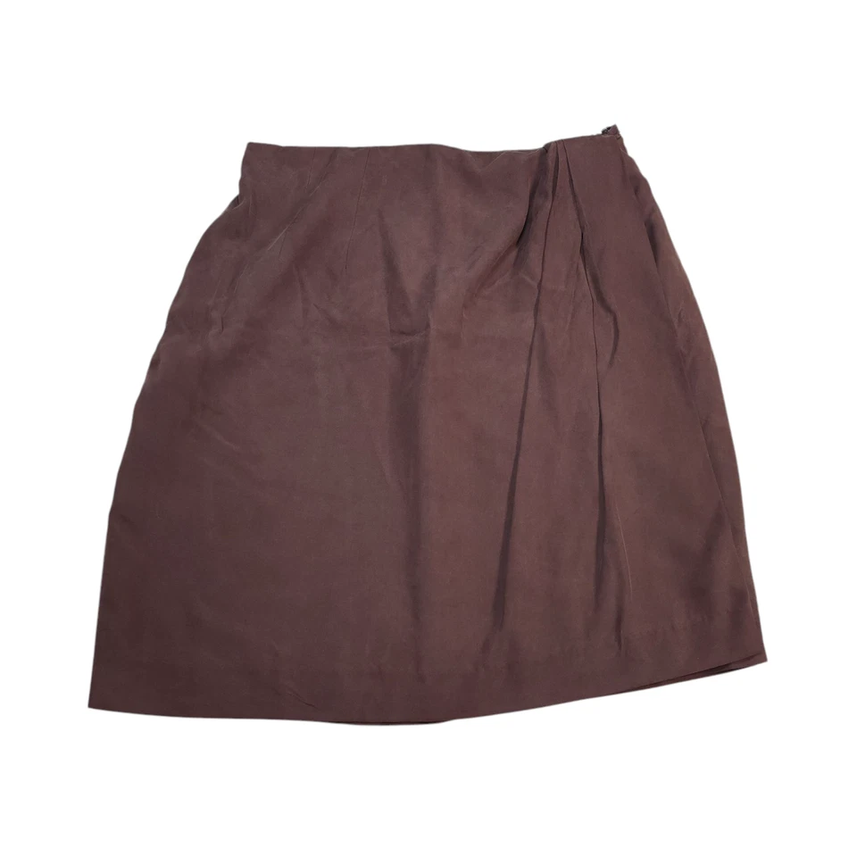 Falda envolvente August Silk Chocoate marrón 100 % seda para mujer talla 14/44 clásica de lujo Foto 1 de 4