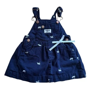 Osh Kosh B'Gosh Overall Kleid Größe 24 Monate dunkelblau weiß Wale maritim - Bild 1 von 5