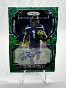 2021 Panini Prizm Green Scope /75 D'Wayne Eskridge #349 Rookie Auto RC - Picture 1 of 3