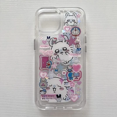 kawaii sticker custodia telefono apple iphone 13 custodia resina momonga sticker regalo carino - Immagine 1 di 3
