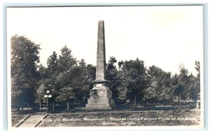 Vintage Echt Foto Postkarte Wolfe und Montcalm Denkmal Quebec Kanada - Bild 1 von 2