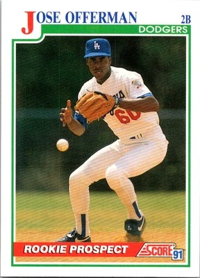 1991 Score #343 Jose Offerman - Image 1 of 2
